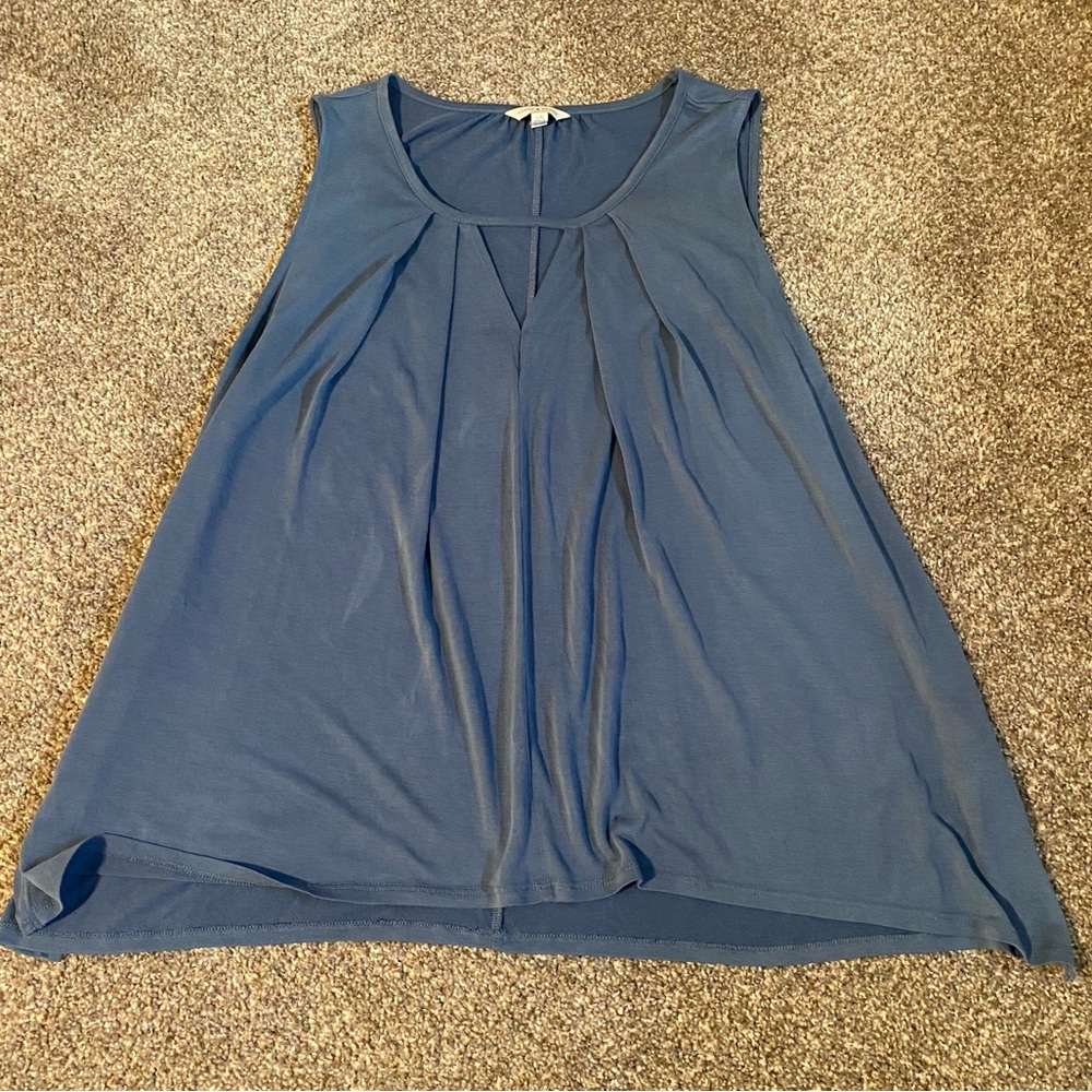 Lucky Brand blue keyhole tank top size Large